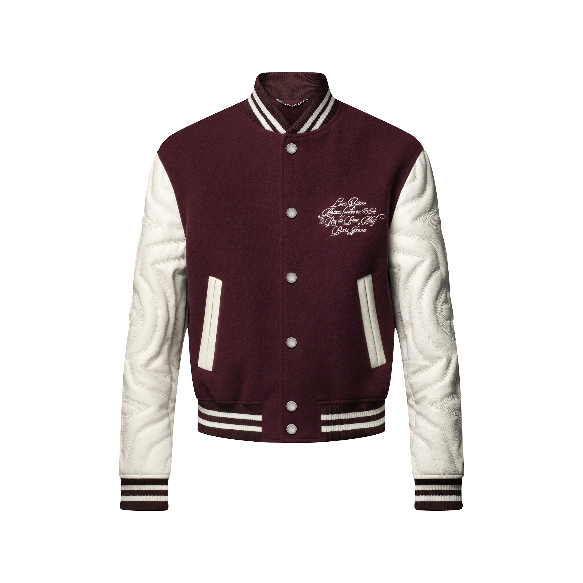 Embroidered Calfskin Varsity Jacket - Ready-to-Wear 1AGJC3 | LOUIS